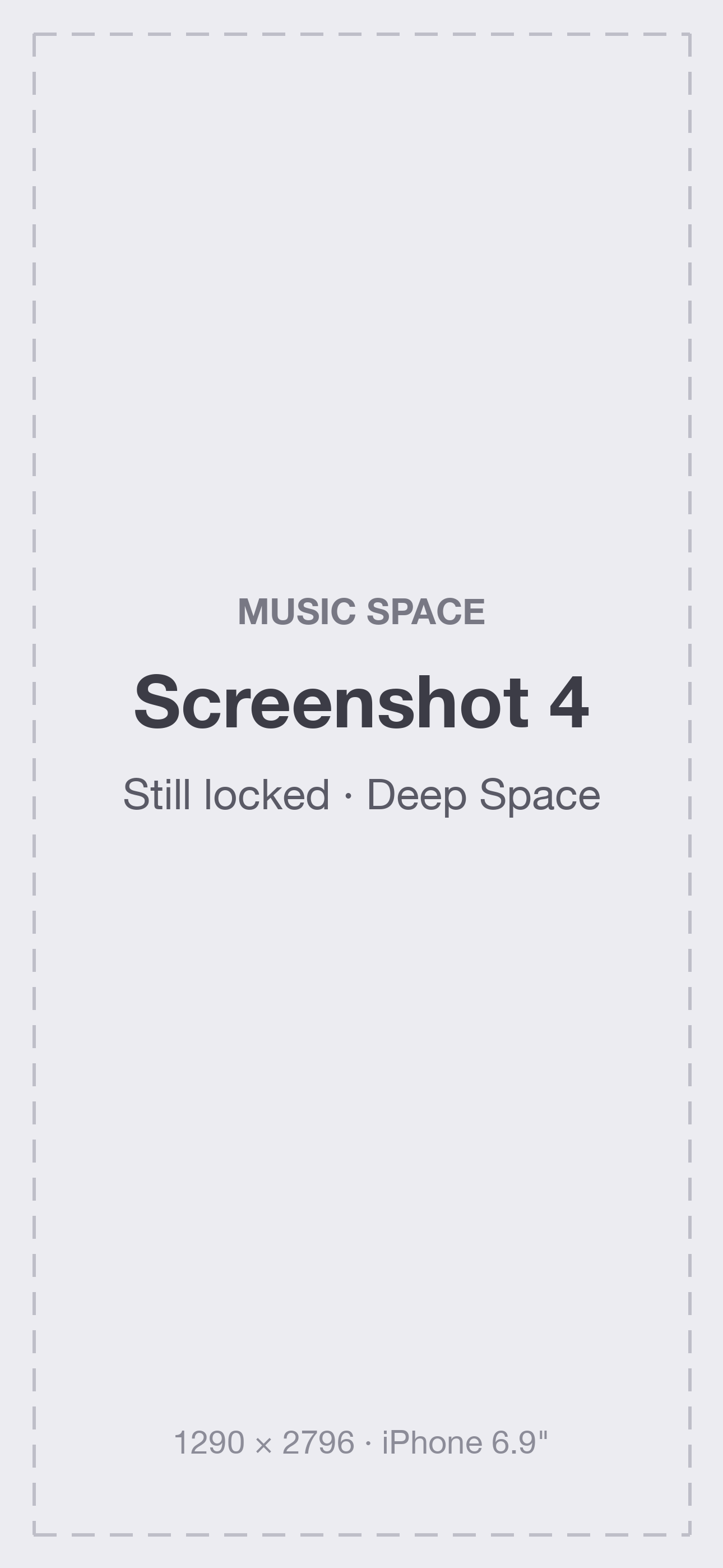 Music Space screenshot 4 (placeholder): Still locked · Deep Space